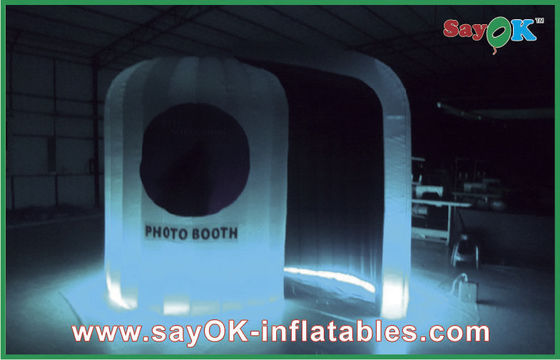 Portable Photo Booth Printing Logo Inflatable Photo Booth LED Lighting For Weeding / Party