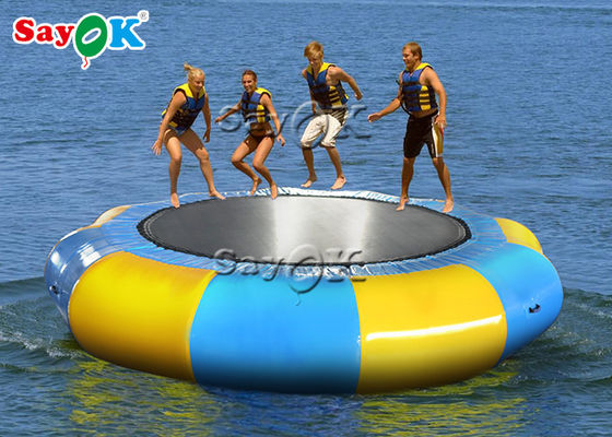Saturn Water Toy 5m Adult Inflatable Water Trampoline For Water Park Games