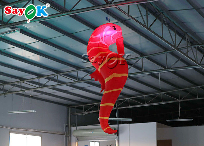 2m LED Light Inflatable Seahorse Model For Festival Decoration