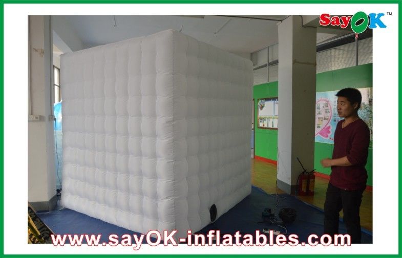 2.6m Height White Strong Oxford Cloth Photo booth With LED Light