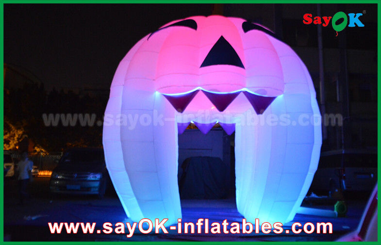 Cute Inflatable Holiday Decorations Lighting Ghost Door / Large Inflatable Pumpkin
