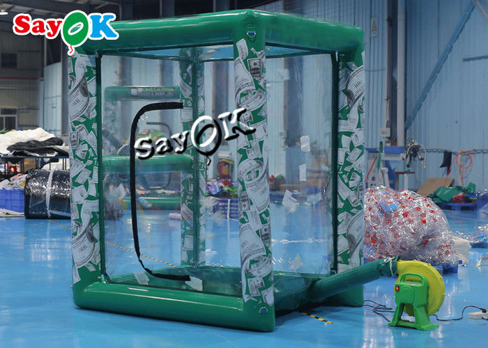 Advertising Inflatable Cash Cube Money Machine With Logo Printing