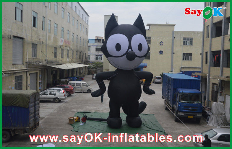Inflatable Character Balloons Giant 6m Cartoon Inflatable Cat Commerical Advertising For Outdoor