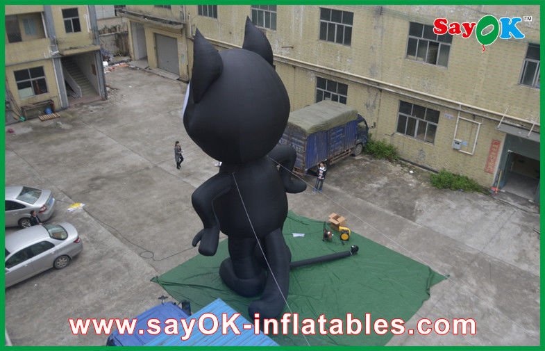 Inflatable Character Balloons Giant 6m Cartoon Inflatable Cat Commerical Advertising For Outdoor