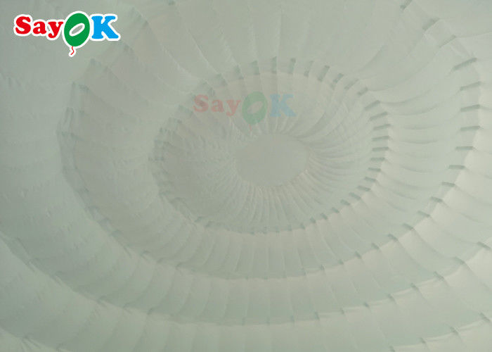 Outdoor Inflatable Tent 6x5x3.2m Pure White Inflatable Dome Tent With LED Lights