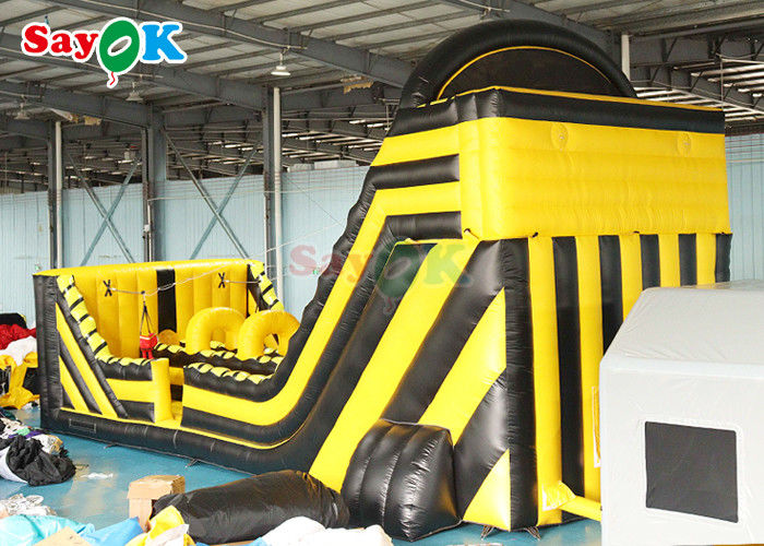 Inflatable Dry Slide Commercial Wave Ropeway Games Inflatable Zip Line Slide Combos Logo Printing