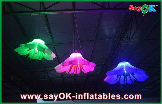 สีม่วง / เขียว GIant ไฟอัดลมประดับ LED ไฟอัดลมดอกไม้