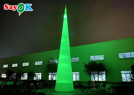 กรวยจราจรเป่าลม Led สีขาว 7 เมตร 23 ฟุต พร้อมไฟเปลี่ยนสีได้