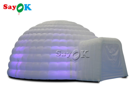 หอเต็นท์ Igloo Dome ขาวแบบอัดลม พร้อมไฟ LED สําหรับงานแต่งงาน