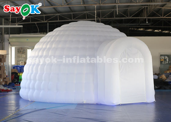 เต็นท์ลูกโลกพอง 5 ม. เต็นท์โดม Igloo พองพร้อมเครื่องเป่าลมสำหรับงานปาร์ตี้งานแต่งงาน