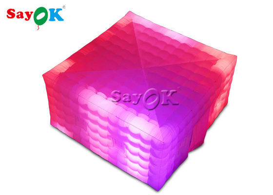Go Outdoors Inflatable Tent Waterproof PVC Party Event เต็นท์ลูกบาศก์พองพร้อมไฟ LED