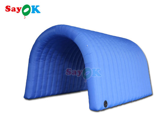 เต็นท์สนามหญ้าพอง 5x5x3mH เต็นท์อุโมงค์พองสีน้ำเงินผ้า Oxford สำหรับงานแสดงสินค้า