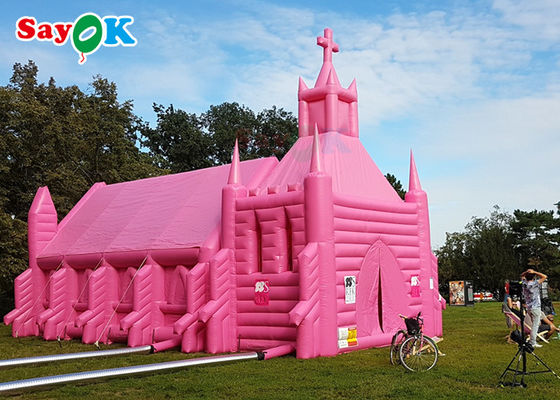 เต็นท์บ้านทำให้พอง PVC แบบกำหนดเองเต็นท์โดมพองติดตั้งด่วนคริสตจักรบ้านเต็นท์