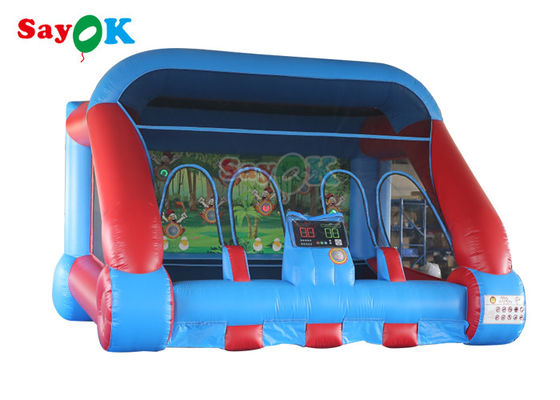 เกมกีฬาทำให้พองเชิงพาณิชย์เกมยิง IPS สีแดงสีน้ำเงินเกม Inflable Carnival