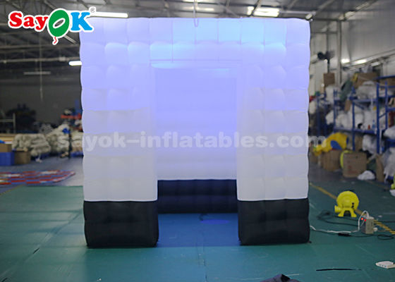 บูธถ่ายภาพแบบพกพา Black Bottom Anti - Dirty Inflatable Photo Booth ประตูเดียวสำหรับบาร์