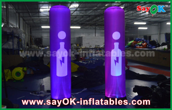 สีชมพู Inflatable Lighting การตกแต่ง / คอลัมน์ inflatable กับการพิมพ์โลโก้