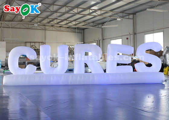 LED Light Inflatable Ground Letters สําหรับการตกแต่งวันครบรอบงานเลี้ยง