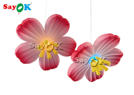 การตกแต่งแขวนสีชมพูออกซ์ฟอร์ด 1.5m Flower Led Inflatable