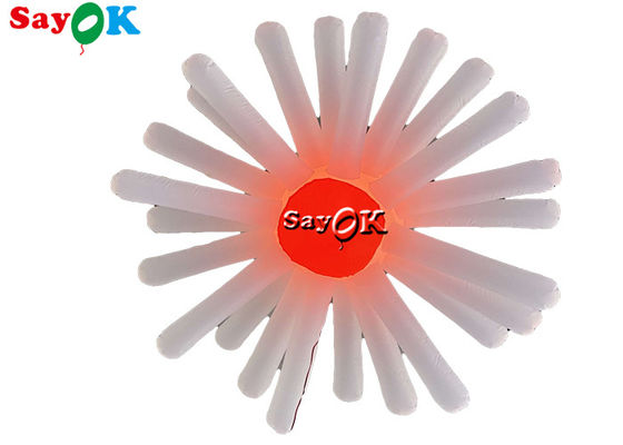 ดอกไม้แขวนขนาดใหญ่แบบอัดอัดด้วยไฟ LED การตกแต่งงานแต่งหลายสี