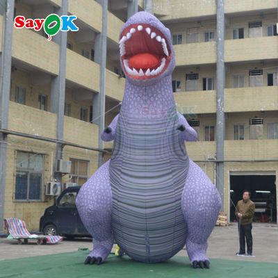 กิจกรรม Oxford Cloth Inflatable การ์ตูน ไดโนเสาร์คริสต์มาสต์ Inflatable โมเดลประกาศ