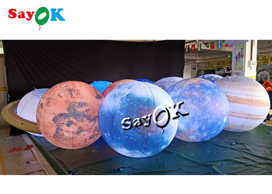 ไฟ LED ขนาดใหญ่แขวน inflatable แผ่นดินแปด 0.25mm วัสดุ PVC