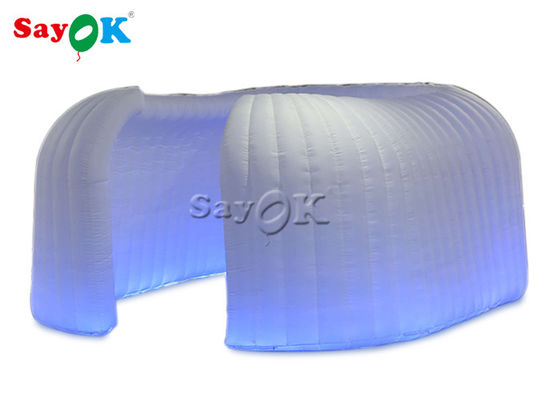 เต็นท์สนามพอง 6.5x2.4mH งานแสดงสินค้าเต็นท์โดมพองสีขาวพร้อมไฟ LED